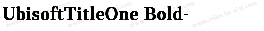 UbisoftTitleOne Bold字体转换